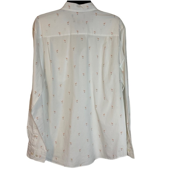 Crown and Ivy Flamingo Long Sleeve Button Down - Picture 2 of 6
